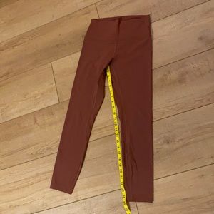 Lululemon Align Leggings Rust Brown Cognac Size 6